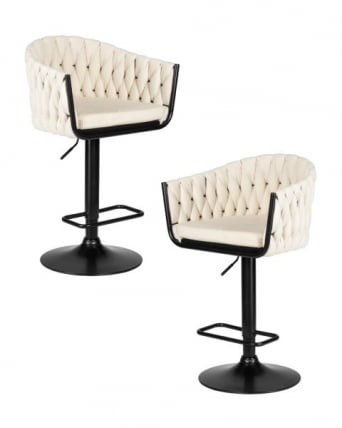 Стул барный ДОБРИН ЛЕОН (кремовая ткань (ЛАР 275-33)) 2 шт / DOBRIN LEON (LAR_0