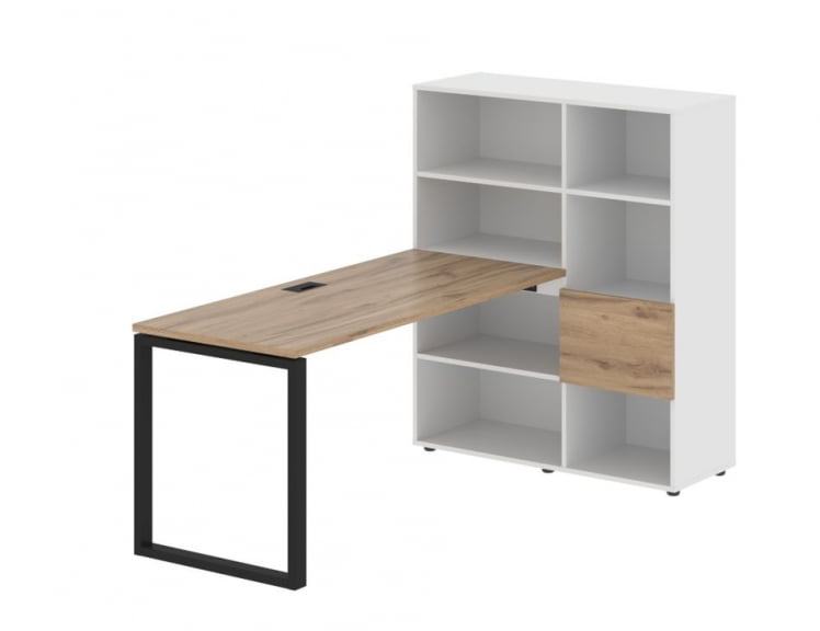 Рабочая станция ЕДИС ЕКРСТ 1115 Дуб Денвер светлый Черный Белый / EDIS EQRST_0