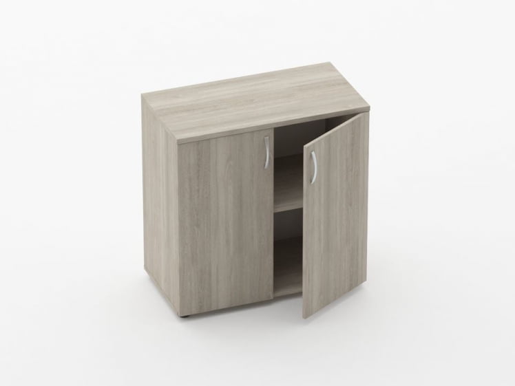 Шкаф низкий закрытый Глассй 6.08.131 Дуб сантана светлый / Glassy_1