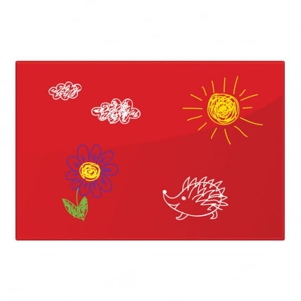 Доска магнитно-маркерная стеклянная БРАУБЕРГ 60х90 см Красная / BRAUBERG_1