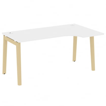 Стол эргономичный левый ОНИКС ВООД ОВ.СА-1(Р) Белый Бриллиант/Светлый / ONIX WOOD OW.SA-1(R)_0