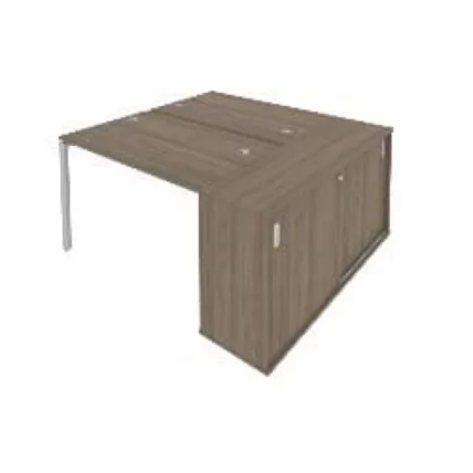 Рабочая станция с опорным шкафом-купе Метал Сйстем Б.РС-СШК-1.2 Вяз/Серый / Metal System_0