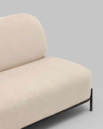 Диван Стоун велюр рельефный молочный_3