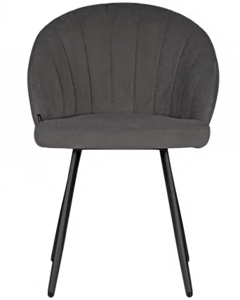Стул обеденный ДОБРИН НАОМИ (ЭМАЛЬ ЧЕРНЫЙ МУАР велюр Катаниа Чоколате) / DOBRIN NAOMI Catania Chocolate)_4