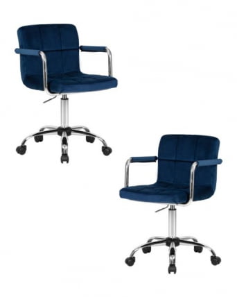 Офисное кресло для персонала ДОБРИН ТЕРРЙ (синий велюр (МДЖ9-117)) 2 шт / DOBRIN TERRY (MJ9-117))_0