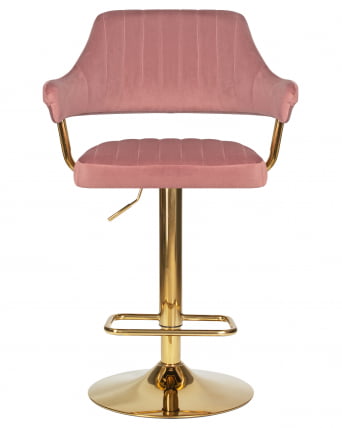 Стул барный ДОБРИН CХАРЛЙ ГОЛД (розовый велюр (МДЖ9-32)) / DOBRIN CHARLY GOLD (MJ9-32))_5