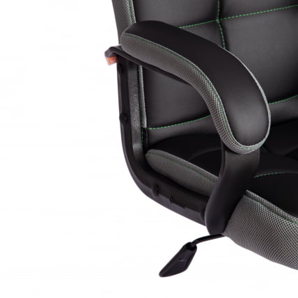 Кресло ТРЕНДЙ (22) кож/зам/ткань, черный/серый, 36-6/12 / TRENDY_9