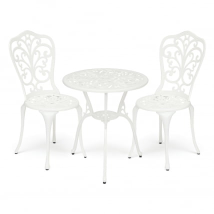 Комплект Сеcрет Де Маисон Романсе (стол +2 стула) алюминиевый сплав, Д60/Х67, 53х41х89см, буттер вхите / Secret De Maison Romance D60/H67, butter white_0