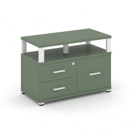 Тумба приставная сервисная с надставкой широкой CОНCЕПТ CН.ТСР-003 Б/В Кобо Белый / CONCEPT CN.TSR-003 B/W_0