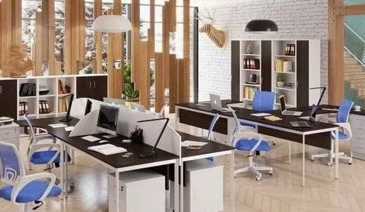 Стол прямой ИМАГО-С СП-1С венге магия белый полуматовый / IMAGO-S СП-1S_1