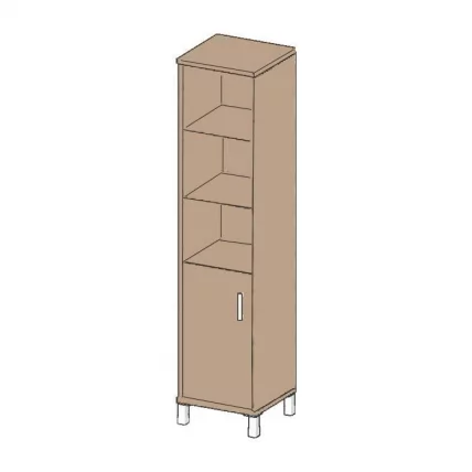 Стеллаж с дверью ДСП В431.2 Р Дуб девон / R_0