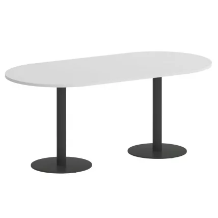 Стол овальный ХОМЕ ОФФИCЕ ВР.СП-5-180.1 Белый/Антрацит металл / HOME OFFICE VR.SP-5-180.1_0