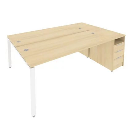 Рабочая станция с опорной тумбой Метал СйстемБ.РС-СТП-2.5 Акация/Белый / Metal SystemБ.РС-СТП-2.5_0