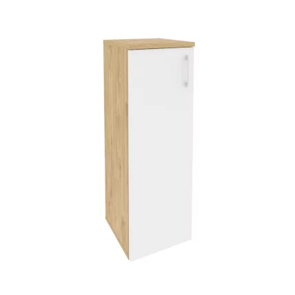 Шкаф средний узкий левый ОНИКС О.СУ-2.3(Л) Тиквуд Светлый/Белый / ONIX O.SU-2.3(L)_0