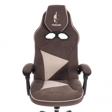 Кресло Арена металБЛ велюр, коричневый/бежевый, 6/7 / Arena metalBL_6