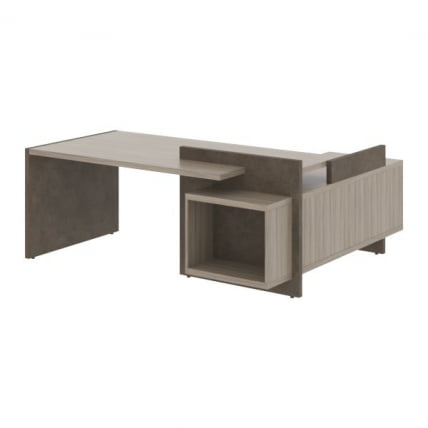 Стол руководителя правый ВООД&СТОНЕ СФ-531212 Дрифтвуд Бетон Чикаго темный / WOOD&STONE_0