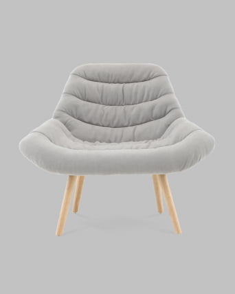 Кресло Олби Страйпс светло-серый_2