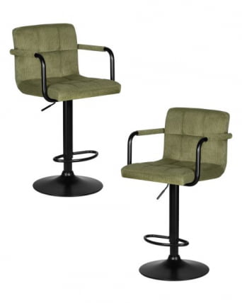 Стул барный ДОБРИН КРУГЕР АРМ БЛАCК (зеленый вельвет (ЛАР-Е2041-7)) 2 шт / DOBRIN KRUGER ARM BLACK (LAR-E2041-7))_0