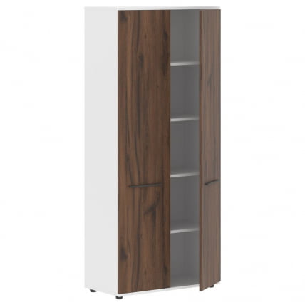 Шкаф с глухими дверьми ЕДИС ЕХCС 85.1 Дуб Денвер темный Черный Белый / EDIS EHCS_1