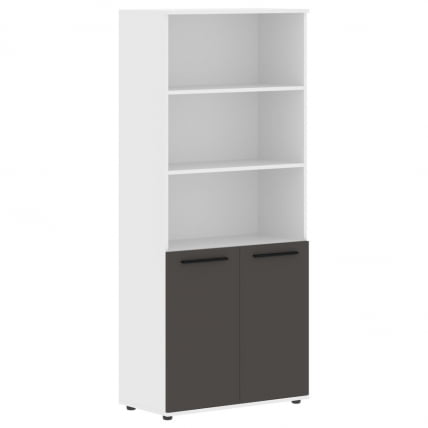 Шкаф с одним комплектом глухих малых дверей ЕДИС ЕХCС 85.5 Мокко Черный Белый / EDIS EHCS_0