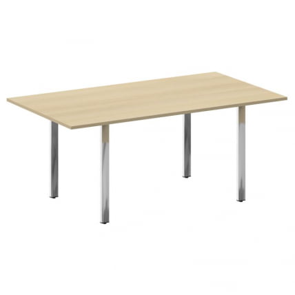 Стол перег. П-обр. м/к Метал Систем Директ БП.ПРГ-180 Акация Лорка/Нержавеющая Сталь 1800*1000*750_0