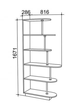 Стеллаж Стойка 1 Венге_1