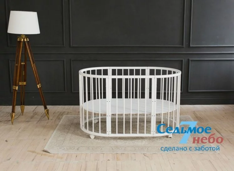 Кровать-трансформер 6-в-1 Меррй Хаппй 01 Белая / Merry Happy_0