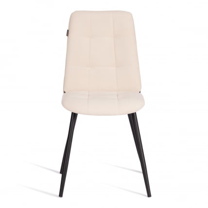 Стул обеденный Асти флок , 47х54х86, молочный, 4 / Asti_4