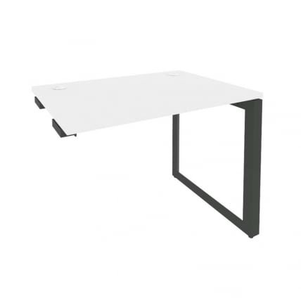 Стол-приставка на О-образном м/к к опорным элементам ОНИКС О.МО-СПР-1.7 Белый Бриллиант/Антрацит / ONIX O.MO-SPR-1.7_0