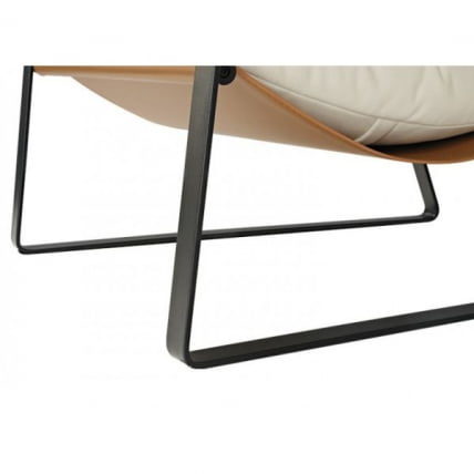 Кожаное кресло ЕРК-ЛC03-ГЙ, коричневое, белое / ERK-LC03-GY,_7