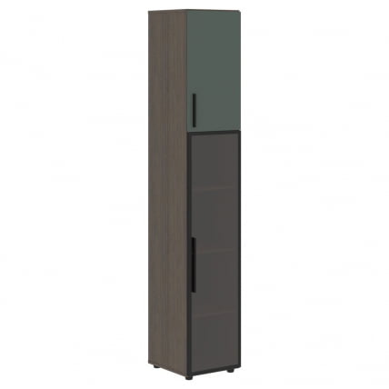 Шкаф-колонка комбинированный (правый) ВЕЛИОН ВХCС 40.2 Р Нефрит Дуб Сильвер / VELION VHCS R_2