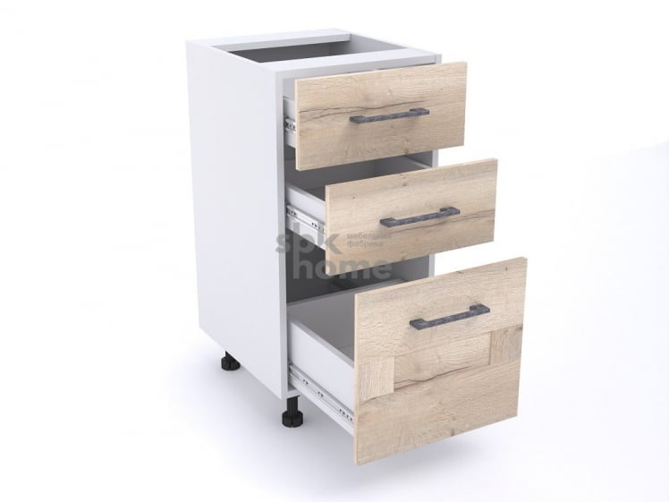 Стол с ящиками СЯ-40, Дублин (400*470*820) Дуб галифакс белый, 21616_1