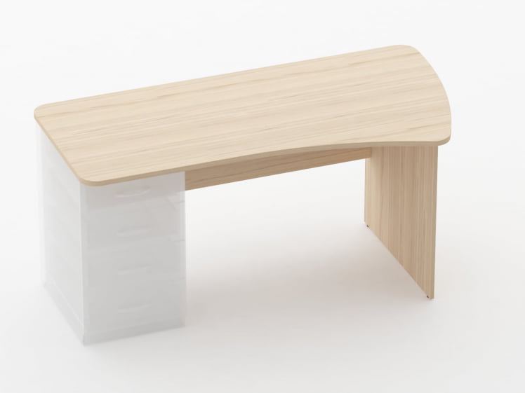 Стол эргономичный под встроенную тумбу Глассй 1.121.16Пр Туя / Glassy_0