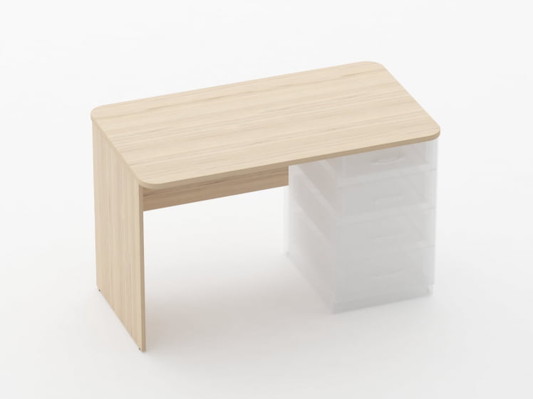 Стол прямой под встроенную тумбу Глассй 1.101.12Пр Бук светлый / Glassy_0