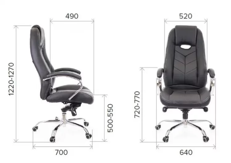 Кресло руководителя Дрифт М кожа Серый / Drift M_4