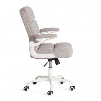 Кресло офисное Лугано Вх ткань теддй, светло-серый / Lugano Wh teddy,_1