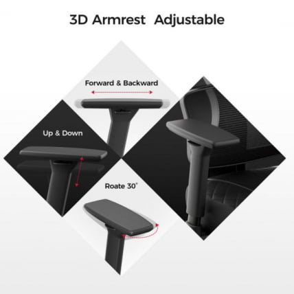 Эргономичное компьютерное кресло (для геймеров) Еурека Норн, Грей / Eureka Norn, Grey_9