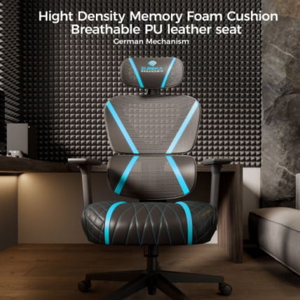 Эргономичное компьютерное кресло (для геймеров) Еурека Норн, Блуе / Eureka Norn, Blue_15