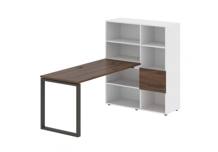 Рабочая станция ЕДИС ЕКРСТ 1115 Дуб Денвер темный Мокко Белый / EDIS EQRST_0