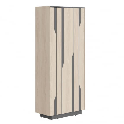 Шкаф для одежды Лине СФ-574401 Дуб светлый Черный графит / Line_0