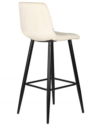 Стул барный ДОБРИН НИCОЛЕ (черные матовые ножки, кремовый велюр (108-113)) / DOBRIN NICOLE_3