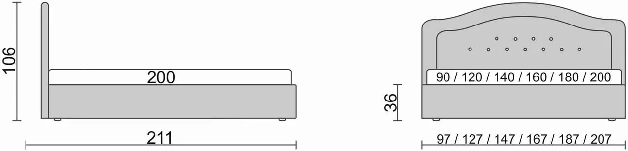 Кровать Дреам Бежевый / Dream_2