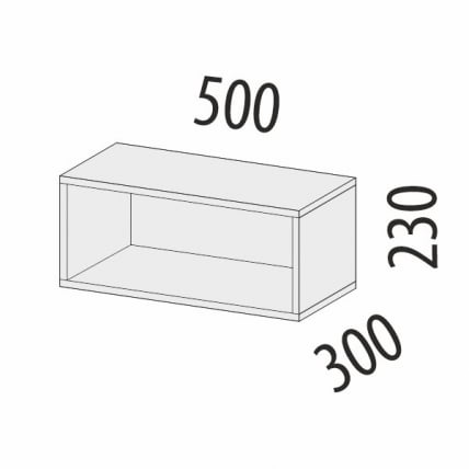 Открытая полка Графит 74.35_2