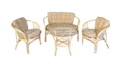 Комплект Багама с диваном, подушки светлые обычные Бахама10 натуральный / Bahama10_0