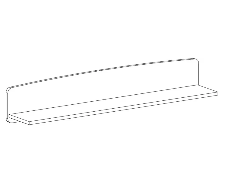 Полка Калгари 08 Дуб натуральный светлый-белый матовый_1