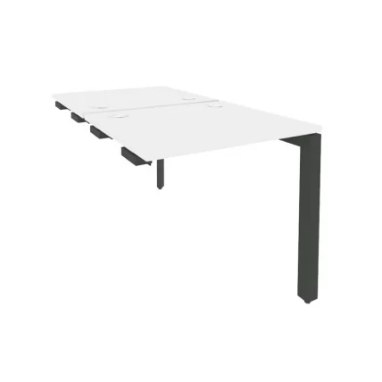 Стол-приставка двойной на П-образном м/к к опорным элем. ОНИКС О.МП-Д.СПР-0.7 Белый Бриллиант/Антрацит / ONIX O.MP-D.SPR-0.7_0