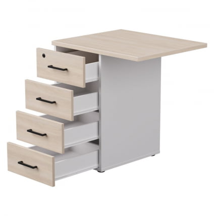 Тумба приставная с топом Еверпроф ЕВО 254Т2203 Дуб Соната Белый / Everprof EVO_1