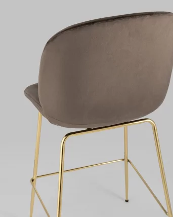 Стул полубарный Беетле со спинкой голд Коричневый / Beetle gold_6