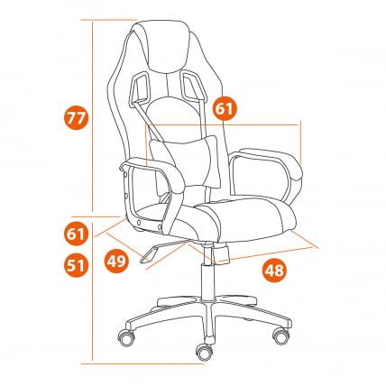 Кресло ДРИВЕР (22) кож/зам/ткань, черный/красный, 36-6/ТВ-08 / DRIVER 36-6/TW-08_18