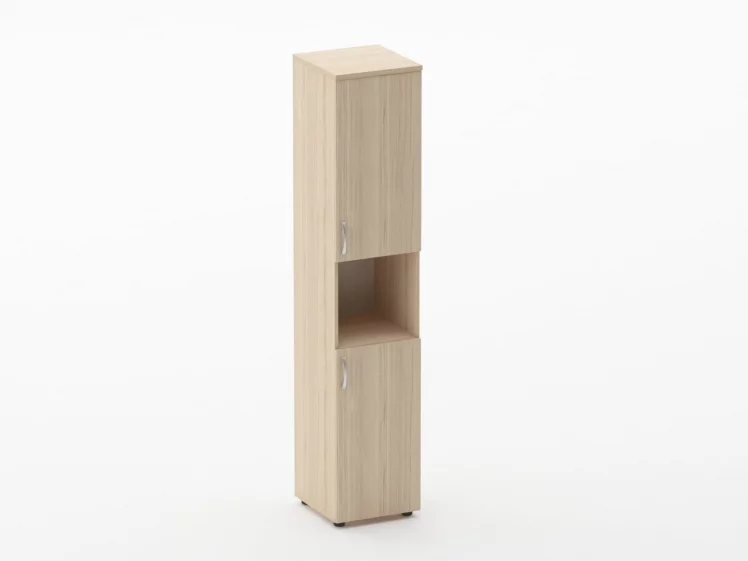 Шкаф высокий закрытый с нишей Глассй 6.19.11Пр Бук светлый / Glassy_0